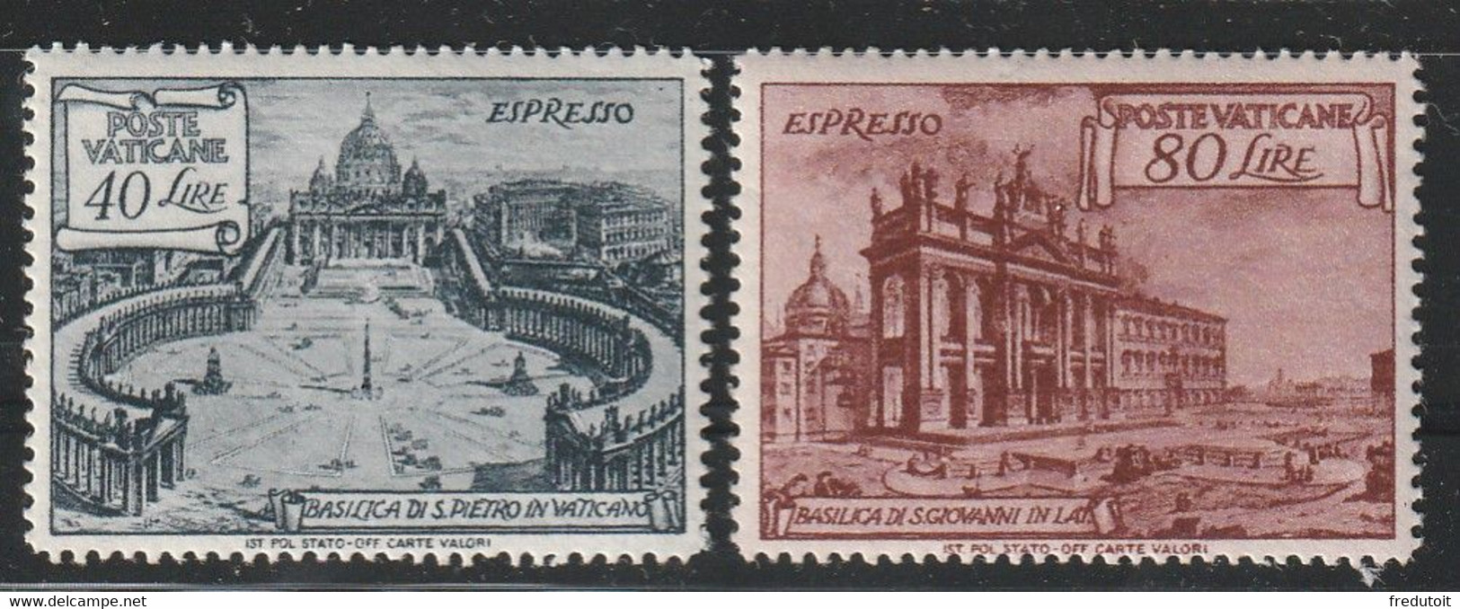 VATICAN - EXPRES  N°11/12 ** (1949) Basiliques - Exprès