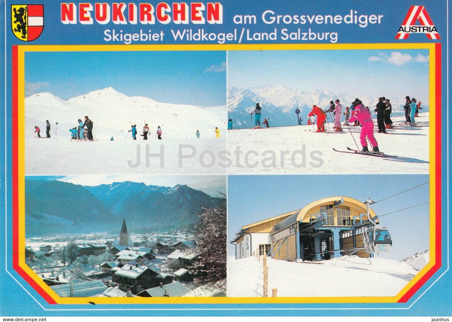 Neukirchen Am Grossvenediger - Skigebiet Wildkogel - Land Salzburg - Cable Car - Ski - Multiview - Austria - Used - Neukirchen Am Grossvenediger