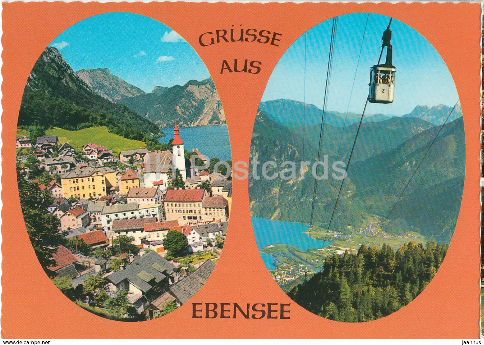 Grusse Aus Ebensee - Stadtzentrum - Cable Car - Multiview - Austria - Unused - Ebensee