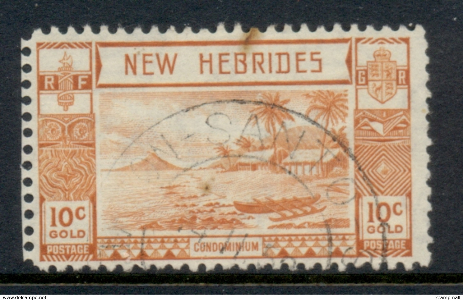 New Hebrides (Br) 1938 Beach Scene 10c FU - Used Stamps