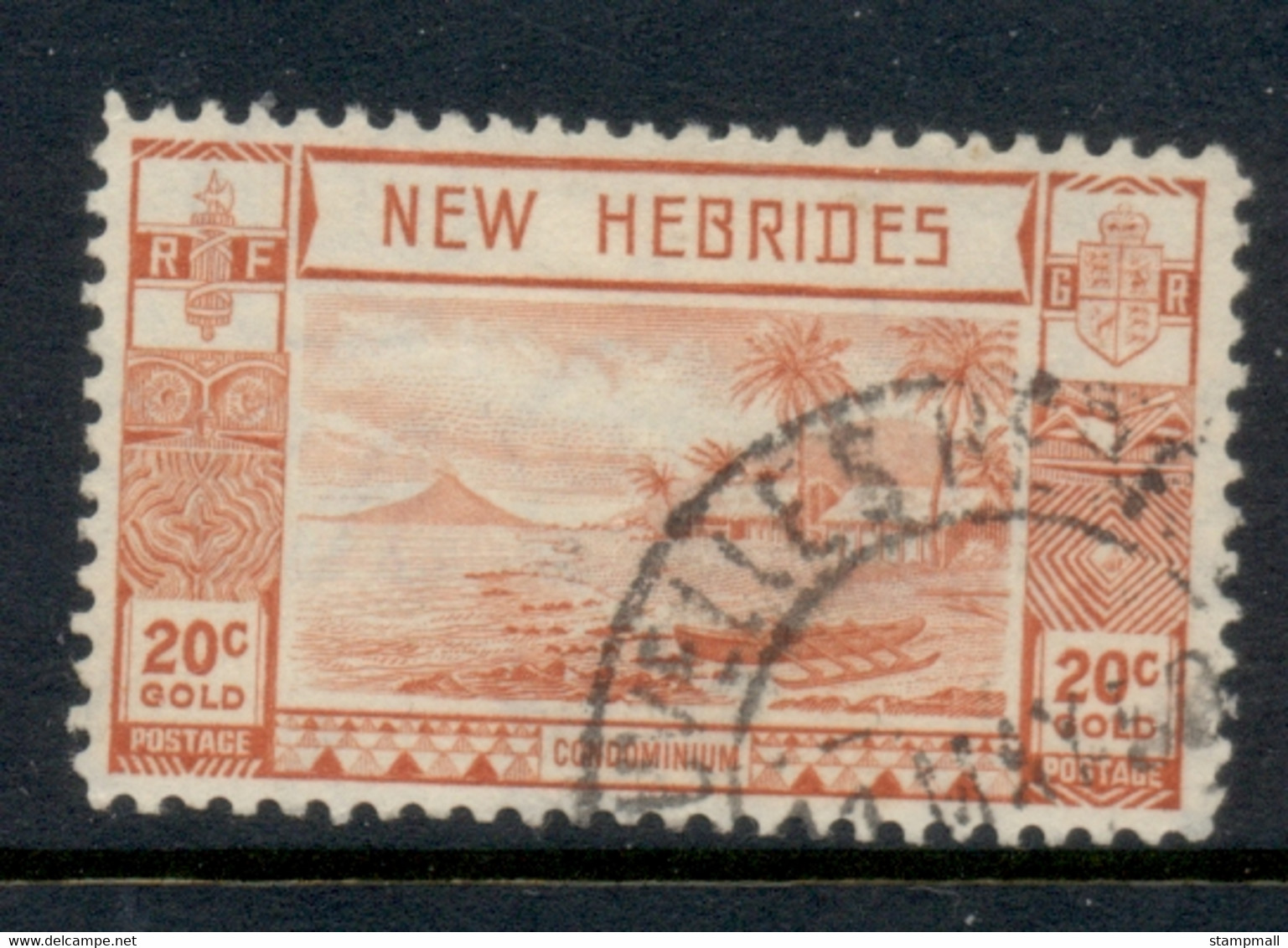 New Hebrides (Br) 1938 Beach Scene 20c FU - Used Stamps