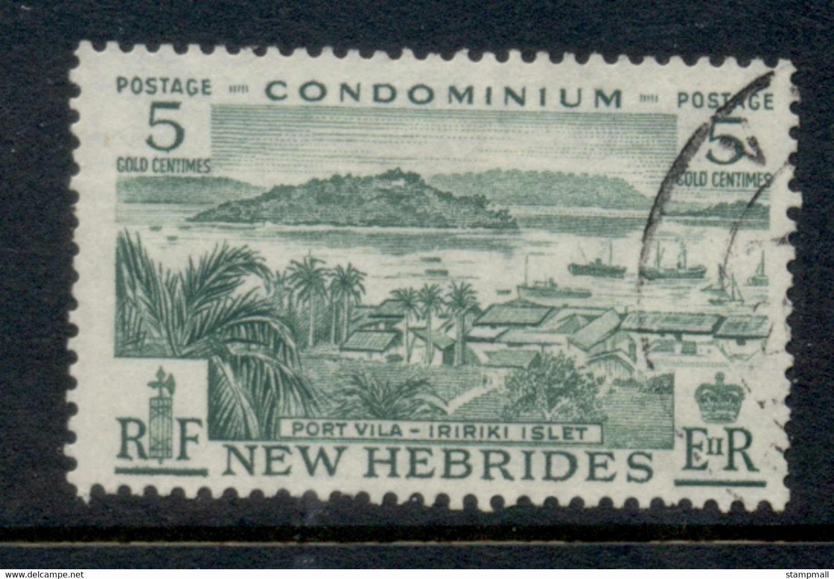 New Hebrides (Br) 1957 Pictorial View 5c FU - Used Stamps