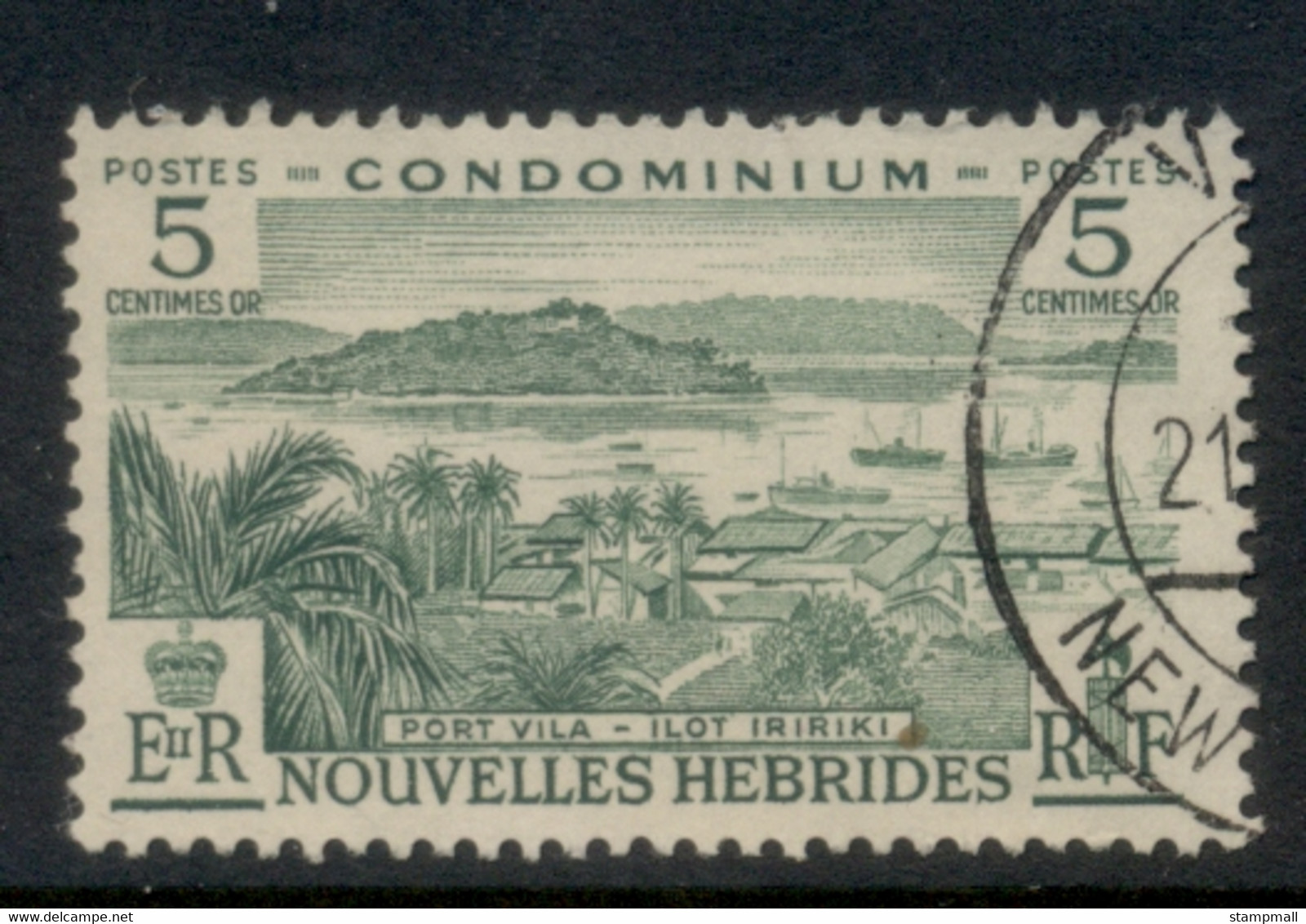 New Hebrides (Fr) 1957 Pictorial 5c FU - Usati