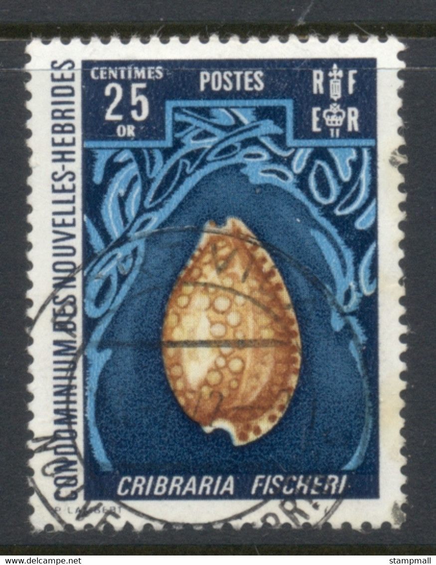 New Hebrides (Fr) 1972 Pictorials, Artifacts, Birds, Seashells 25c FU - Used Stamps