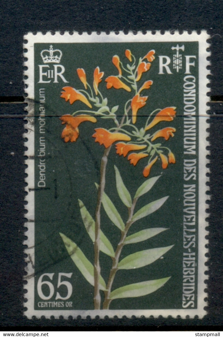 New Hebrides (Fr) 1973 Flowers, Orchids 65c FU - Oblitérés