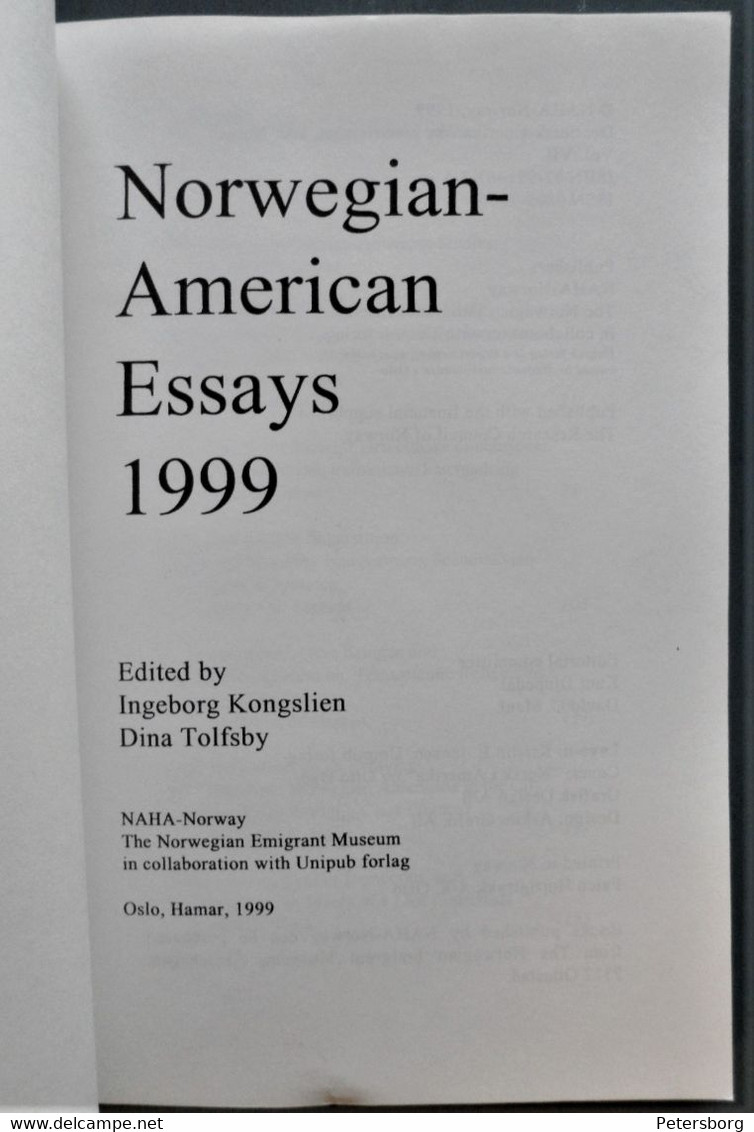 Norwegian-American Essays 1999 - USA