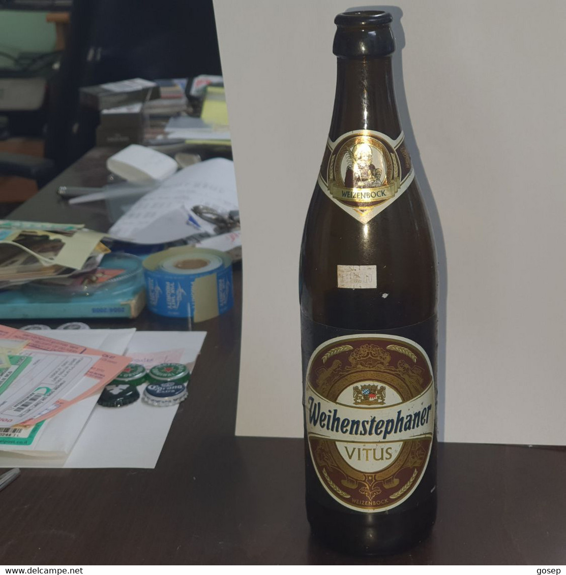 GERMANY-WEIHENSTEPHANER-BEER-(VITUS)(7.7%)-(500ml)-bottle Of Beer-used - Beer