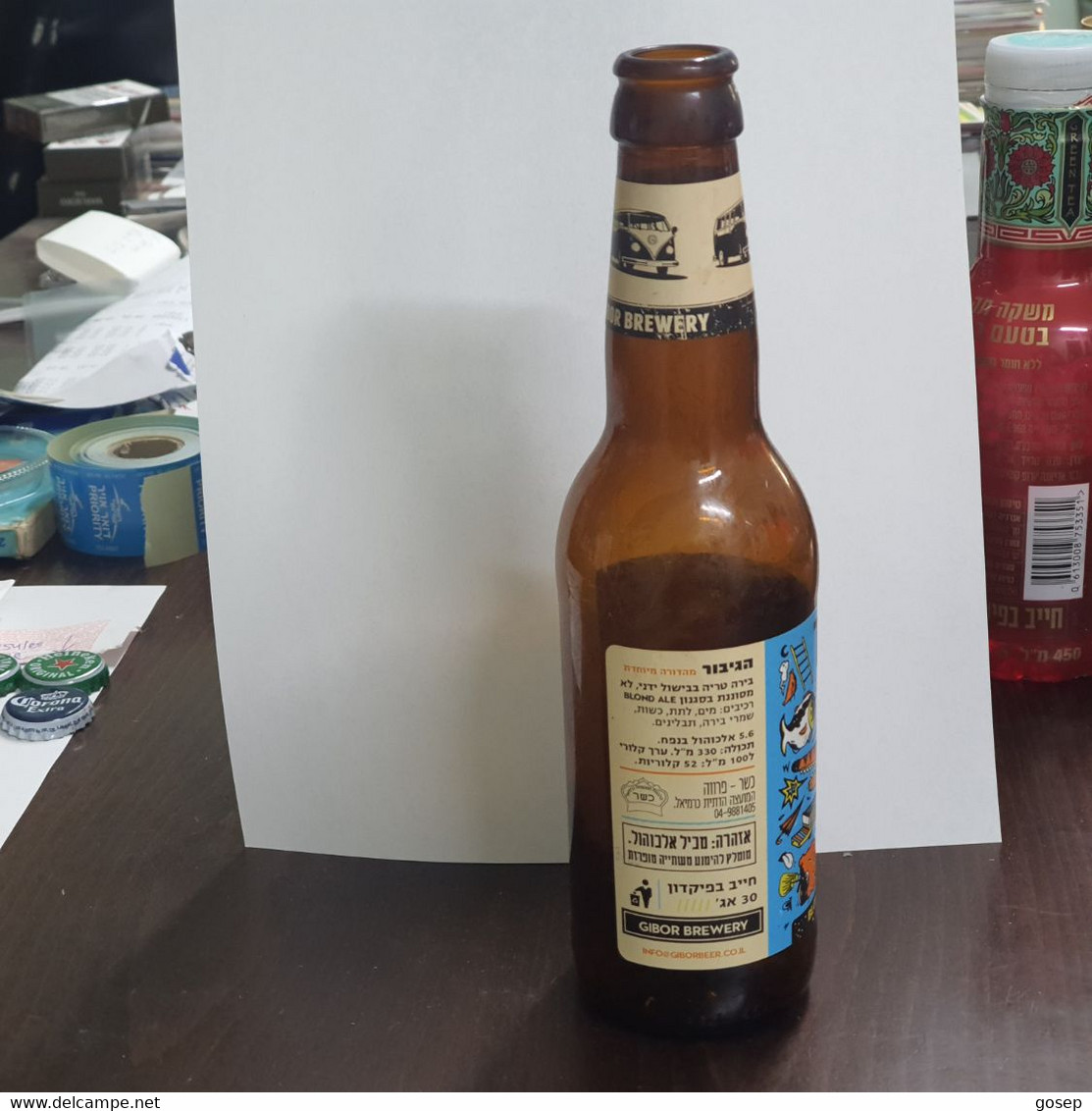 ISRAEL-BLOND ALE-BEER-(gabor Brewery)(5.6%)-(330ml)-bottle Of Beer-used - Bier