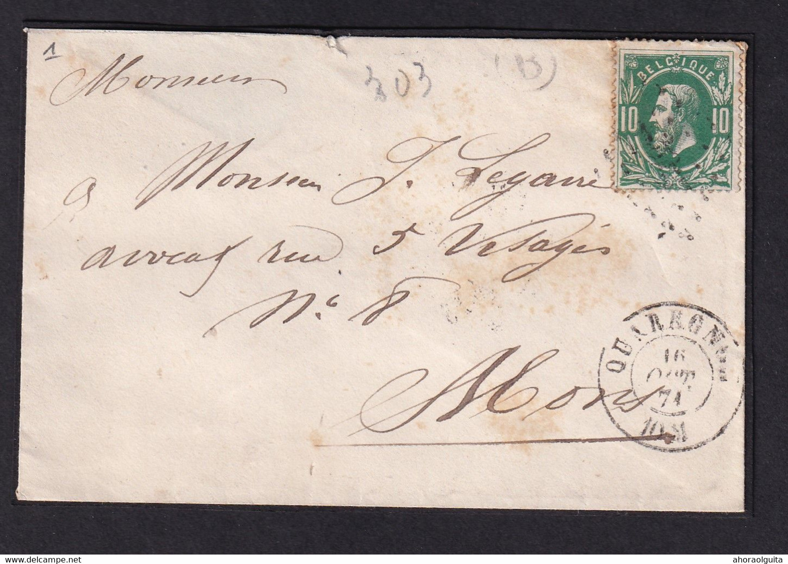 DDZ 099 - Enveloppe TP 30 Points 303 QUAREGNON Vers MONS - Boite Rurale B De Quaregnon (Combinaison Rare) - Rural Post