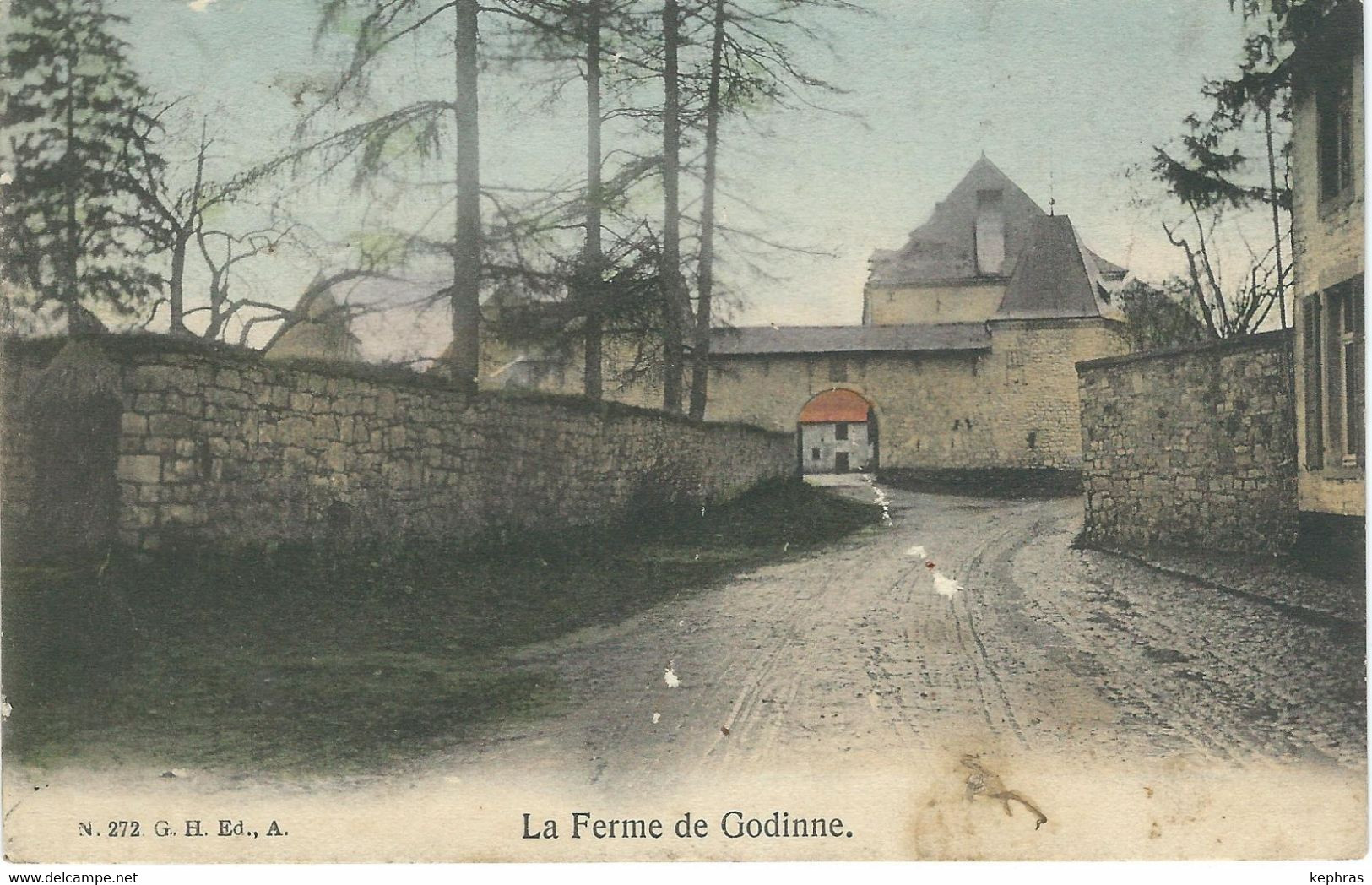 La Ferme De GODINNE - RARE COLORISEE - Cachet De La Poste 1908 - Yvoir