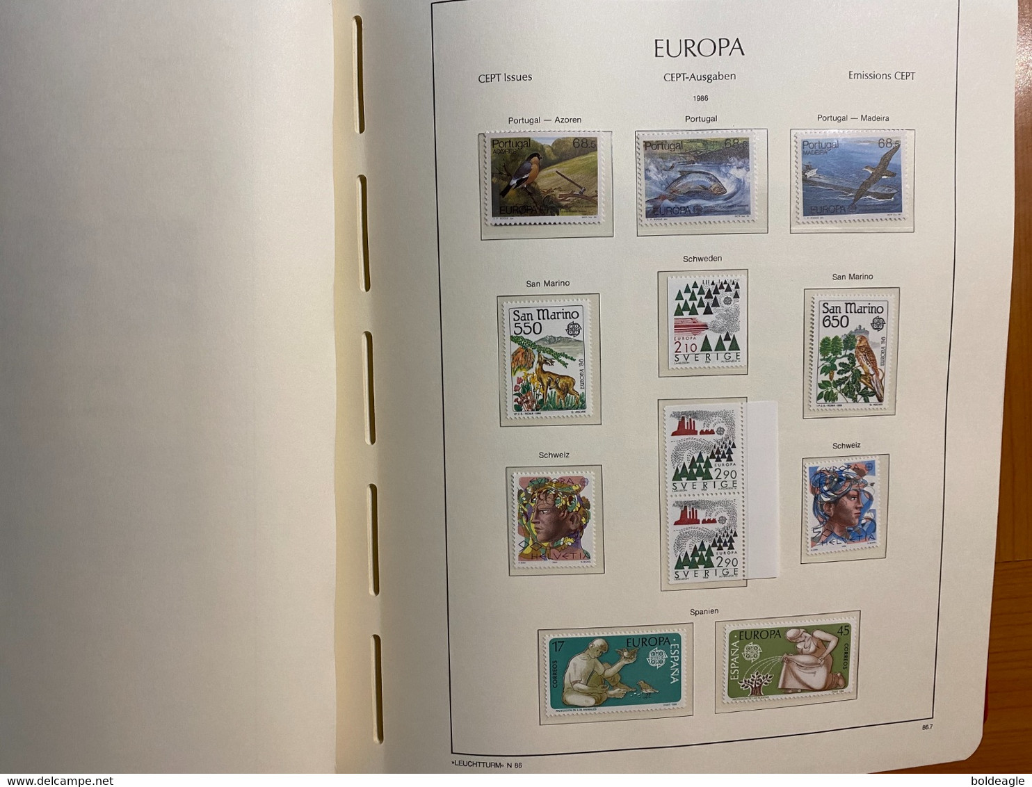 Europa - année complète 1986. - 73 valeurs et 5 blocs - neuf sans charnière LUXE