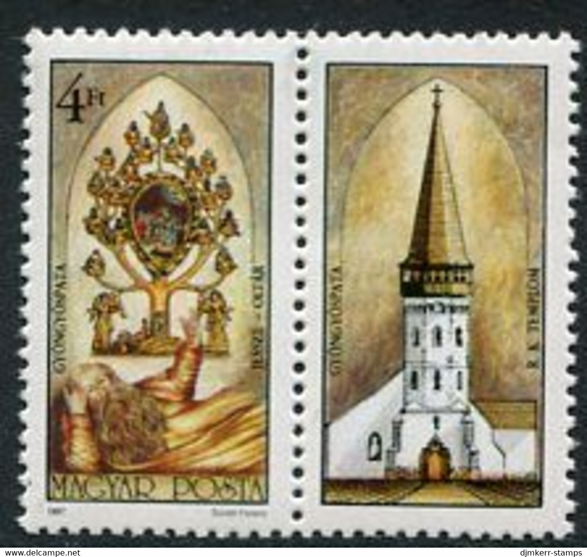 HUNGARY 1987 Gyöngyöspata Church  MNH / **.  Michel 3921 Zf - Unused Stamps