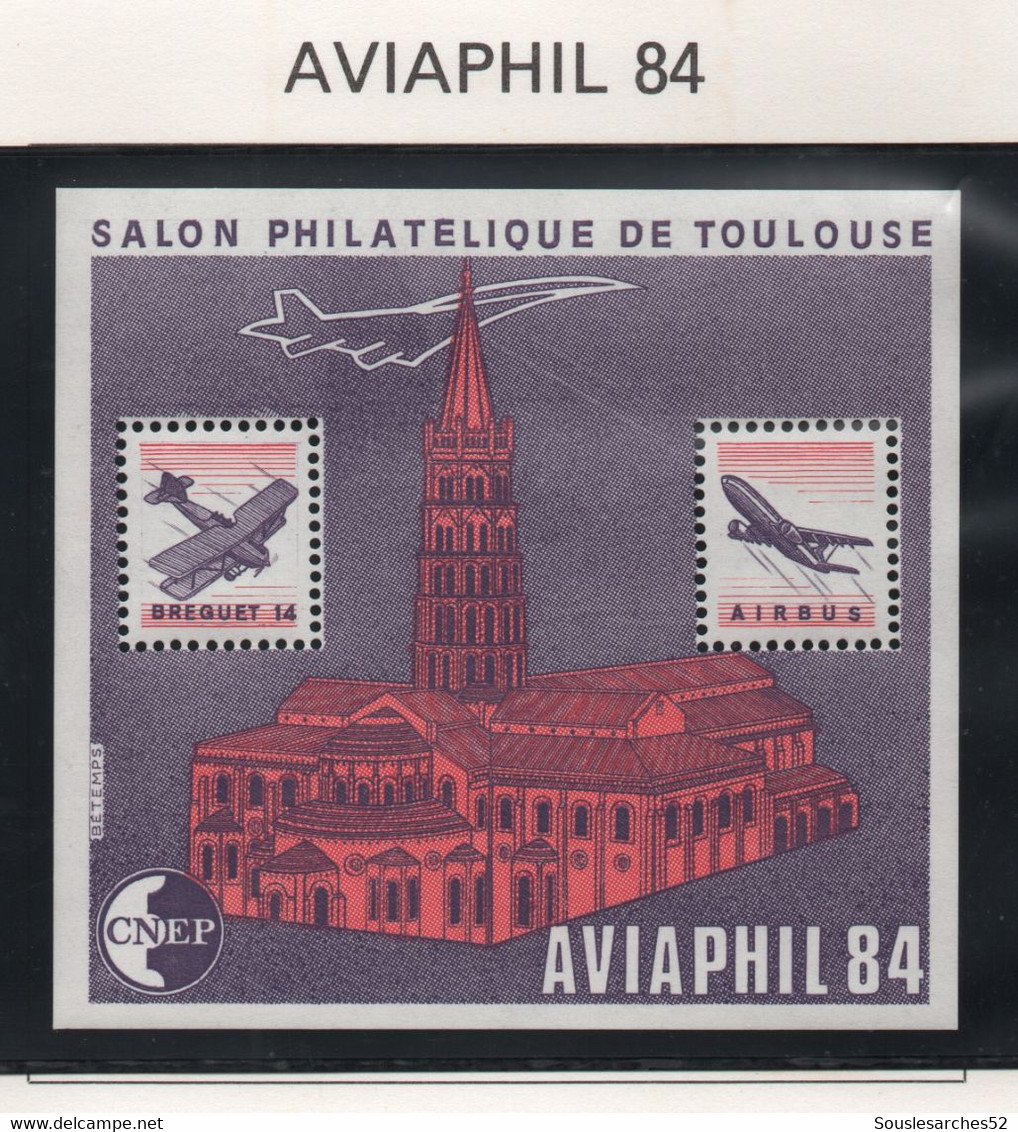 Bloc CNEP Aviaphil 1984 Toulouse - CNEP