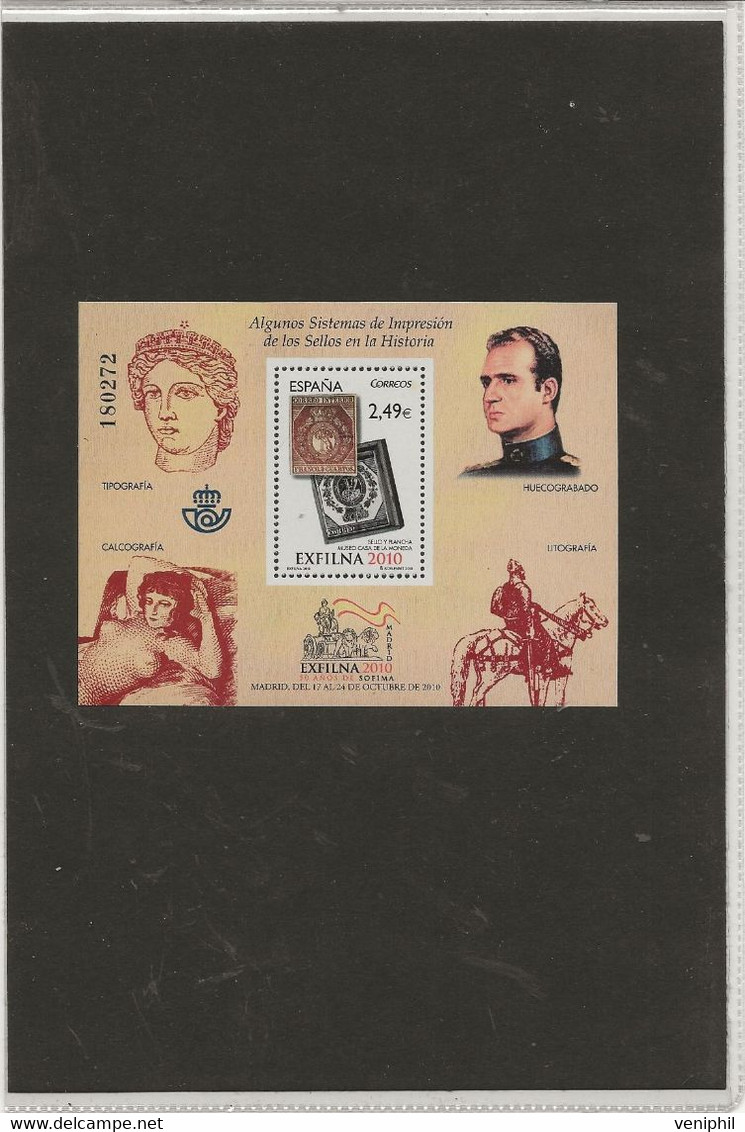 ESPAGNE -  FEUILLET N° 4263  NEUF SANS CHARNIERE -ANNEE 2010 - Blocks & Sheetlets & Panes