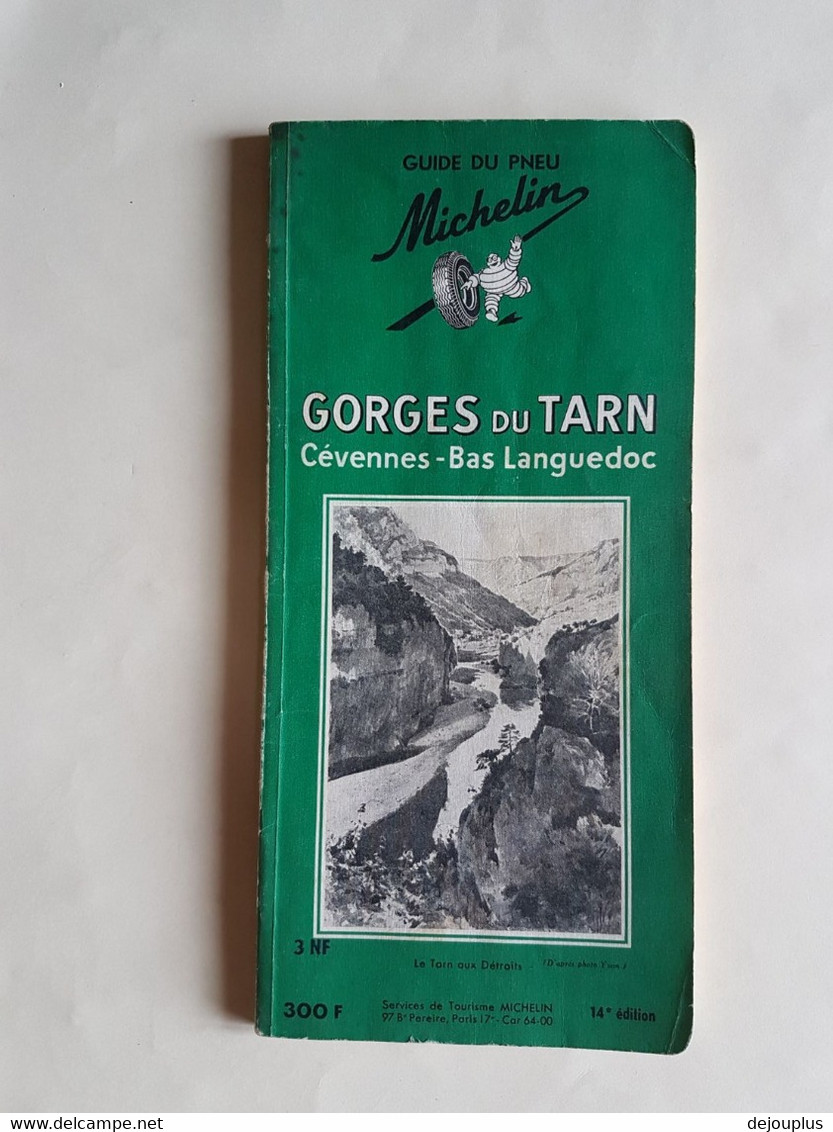 GUIDE  MICHELIN   REGIONAL  GORGES  DU  TARN   1959 - Michelin-Führer