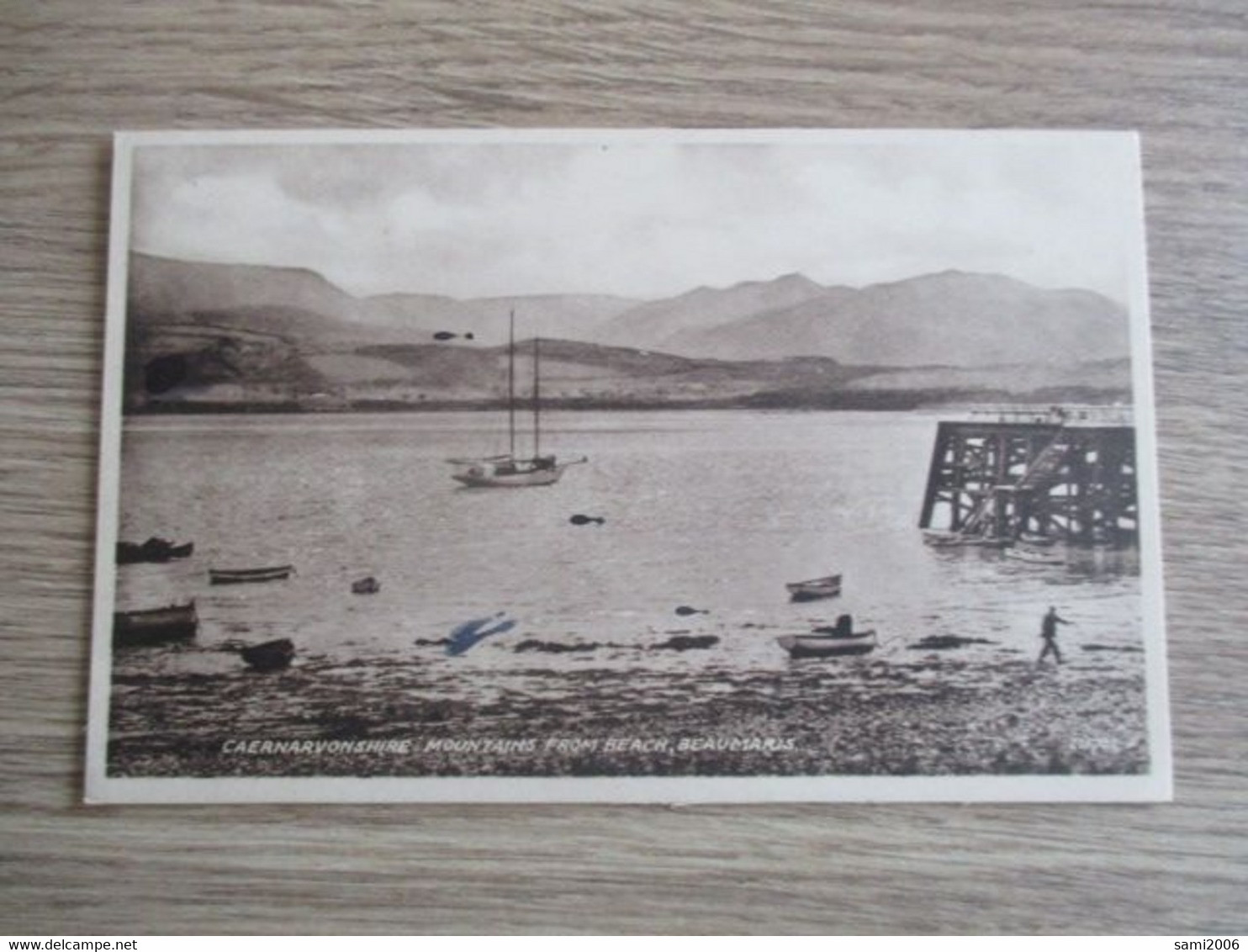 ROYAUME UNI CAERNARVONSHIRE MOUNTAINS FROM BEACH BEAUMARIS - Anglesey