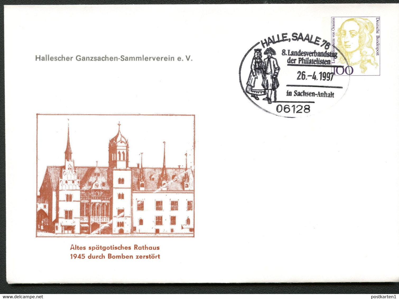 Bund PU350 B2/005 ALTES RATHAUS HALLE Sost. Hallorentracht 1997 NGK 8,00 € - Private Covers - Used