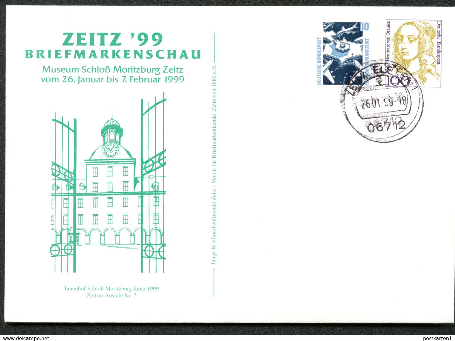 Bund PU356 D2/004 SCHLOSS MORITZBURG ZEITZ 1999 NGK 8,00 € - Private Covers - Used