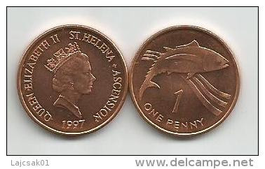 Saint Helena And Ascension 1 Penny 1997. - Sainte-Hélène