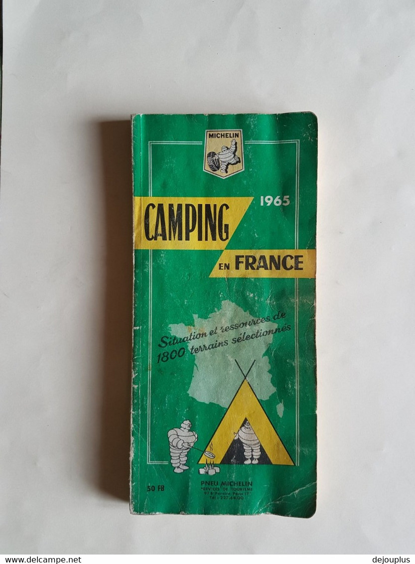 GUIDE  MICHELIN   REGIONAL  CAMPING  DE  FRANCE    1965 - Michelin (guides)