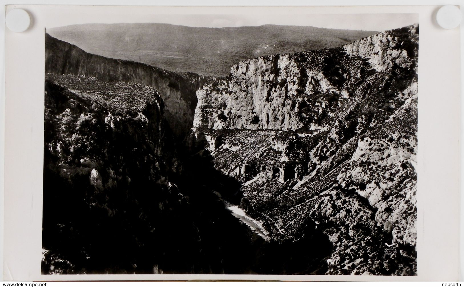 Les Gorges Du Verdon.Alpes Du Sud. La Gorge.photographie.dimensions 45,00 X 27,3 Cm.circa 1950.peut être Encadré - Lugares