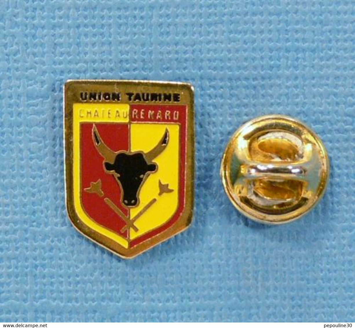 1 PIN'S //  ** BLASON / UNION TAURINE CHATEAURENARD ** - Corrida