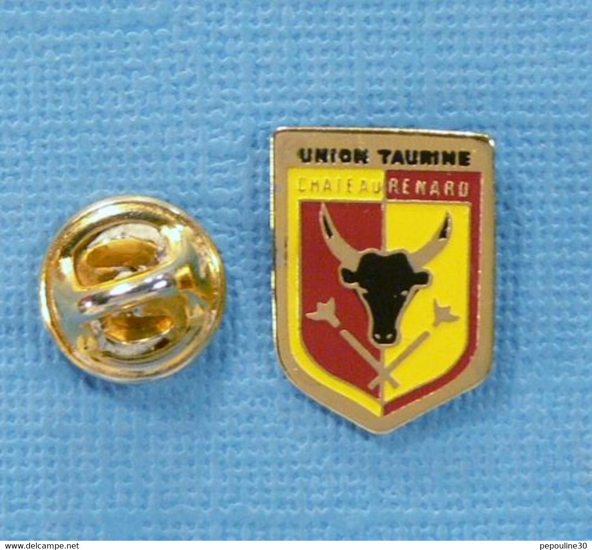 1 PIN'S //  ** BLASON / UNION TAURINE CHATEAURENARD ** - Feria - Corrida