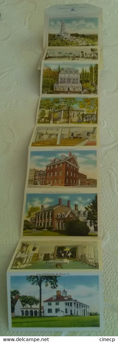 CARNET DEPLIANT ACCORDEON USA - HISTORICAL ALEXANDRIA VIRGINIA - Belles Illustrations - Alexandria