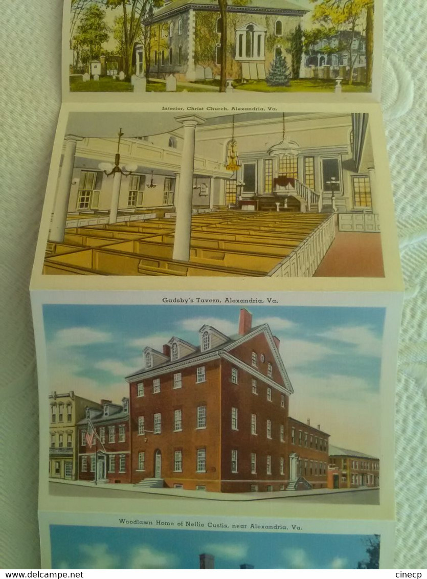 CARNET DEPLIANT ACCORDEON USA - HISTORICAL ALEXANDRIA VIRGINIA - Belles Illustrations - Alexandria