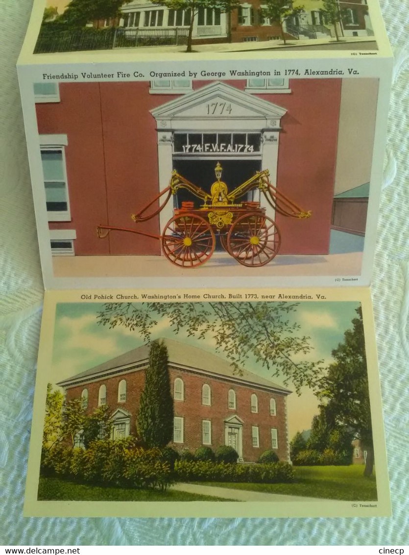 CARNET DEPLIANT ACCORDEON USA - HISTORICAL ALEXANDRIA VIRGINIA - Belles illustrations