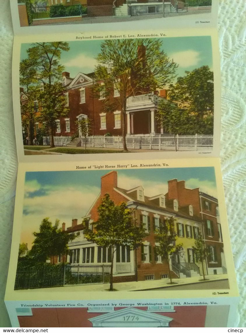 CARNET DEPLIANT ACCORDEON USA - HISTORICAL ALEXANDRIA VIRGINIA - Belles illustrations