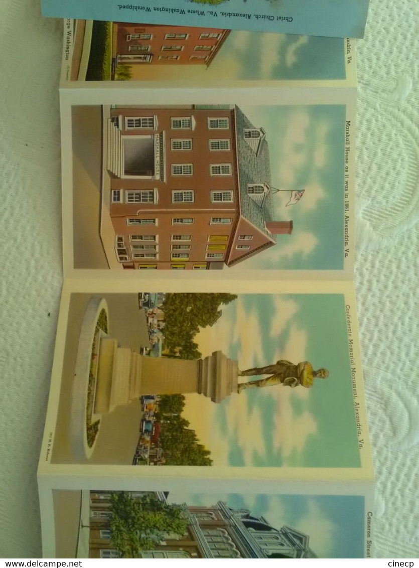 CARNET DEPLIANT ACCORDEON USA - HISTORICAL ALEXANDRIA VIRGINIA - Belles illustrations