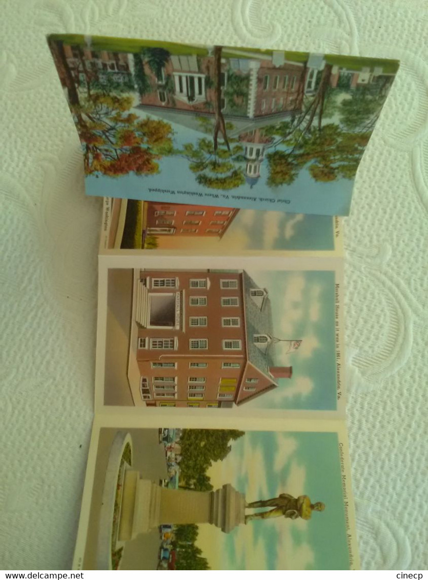 CARNET DEPLIANT ACCORDEON USA - HISTORICAL ALEXANDRIA VIRGINIA - Belles illustrations