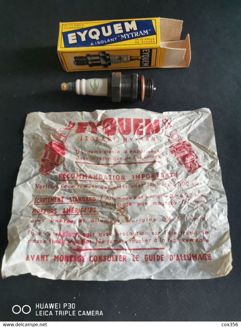 Ancienne Bougie EYQUEM Jamais Servie Neuve En Boîte N 112 - Motos