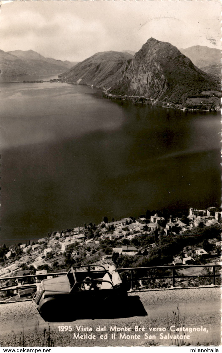 Vista Dal Monte Brè Verso Castagnola, Melide Ed Il Monte San Salvatore (1295) * 15. 7. 1947 - Melide