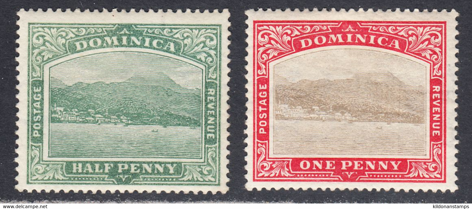 Dominica 1903-07 Mint Mounted, Wmk CC, Sc# ,SG 27,28 - Dominica (...-1978)