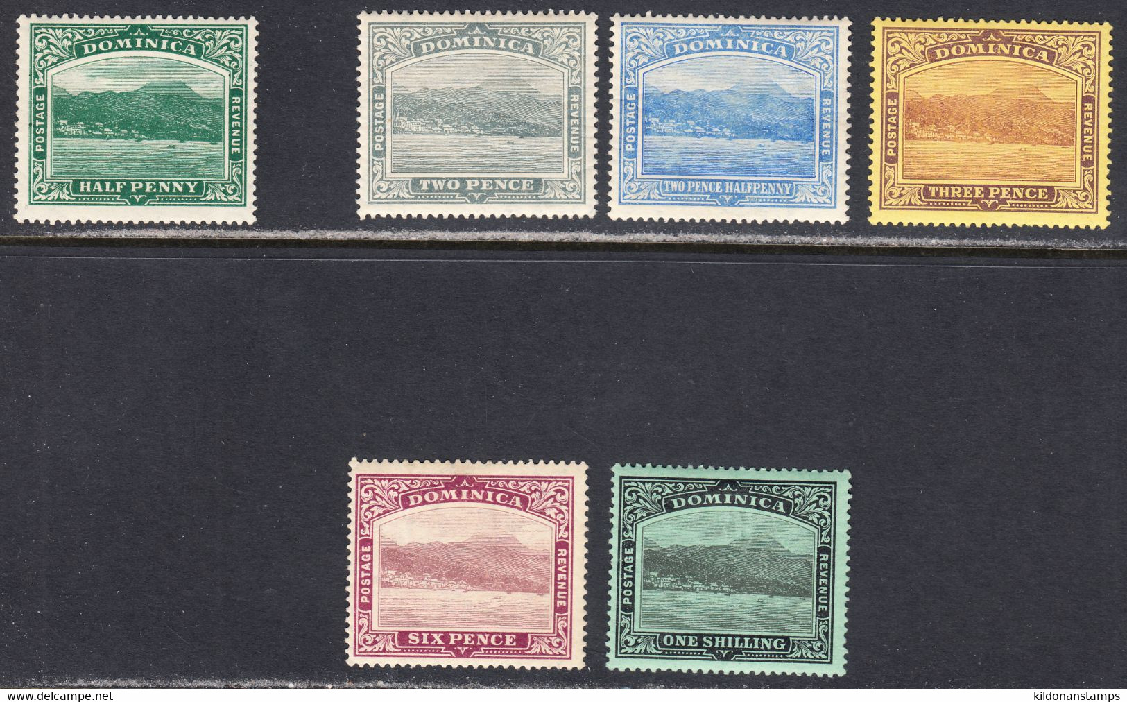 Dominica 1908-20 Mint Mounted, Wmk CA, Sc# ,SG 47,49-53 - Dominique (...-1978)