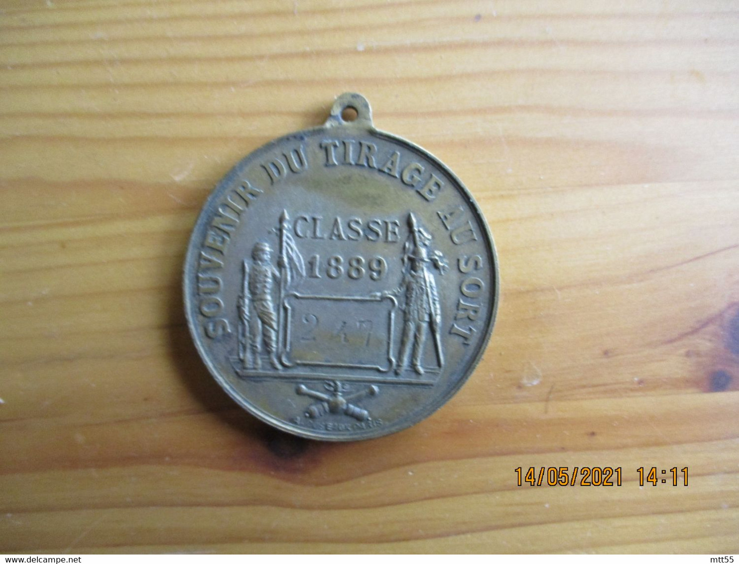 Tirage Au Sort Service Militaire Classe 1889 , N 247 , Medaille  Militaria - Other & Unclassified