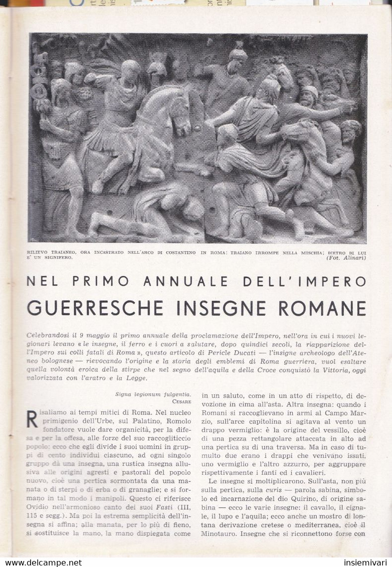 (pagine-pages)INSEGNE ROMANE DI GUERRA  Le Vied'italia1937/05. - Other & Unclassified