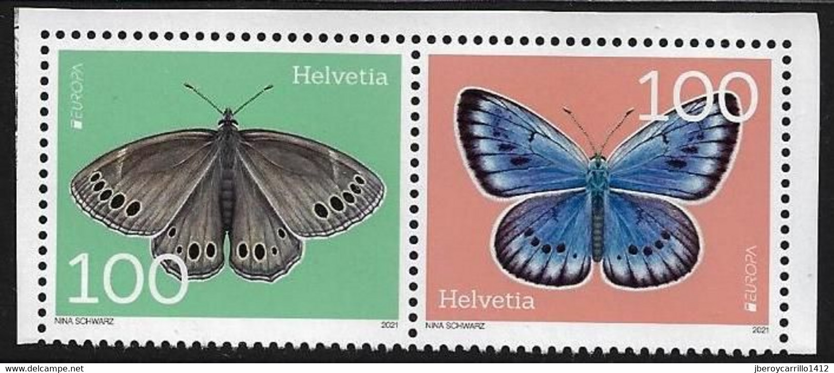 SUIZA /SHWEIZ /SWITZERLAND / HELVETIA  -EUROPA 2021 -ENDANGERED NATIONAL WILDLIFE"- SERIE Tipo 2 Mint - CH - SUP - 2021