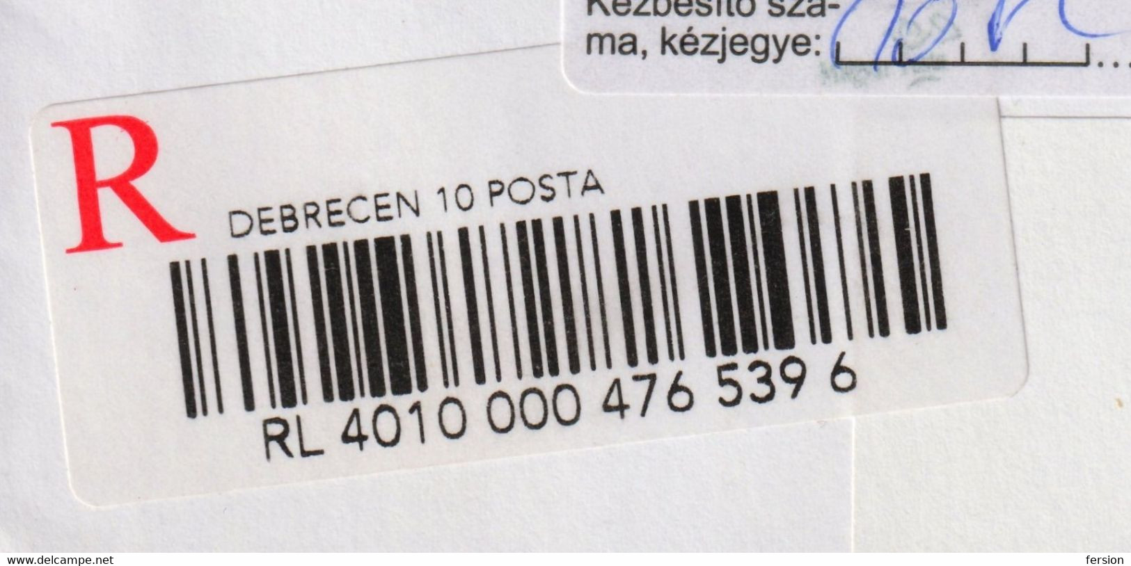 RETOUR Label Vignette Not Answer NON RÉCLAMÉ -EGISTERED  Letter Cover 2017 Postal Service Postman Hat Postmark DEBRECEN - Covers & Documents