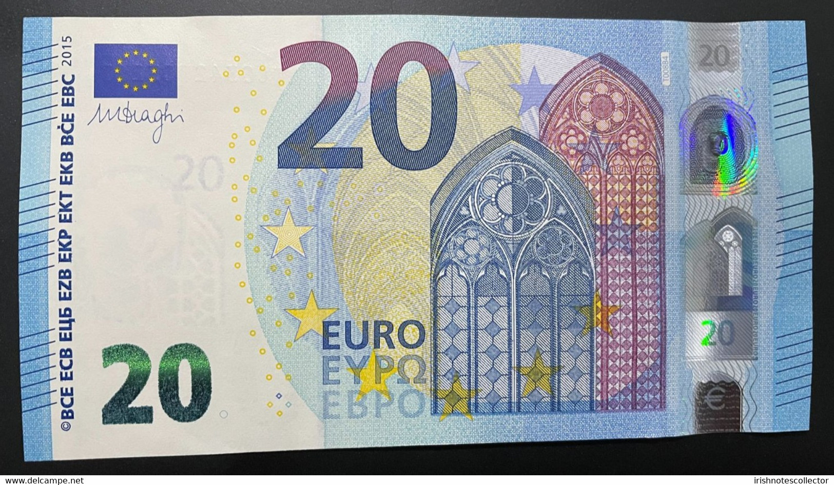 Rare Printecode T008B4 UNC € 20 Euro Draghi Ireland European Union 2015 Irlanda - 20 Euro