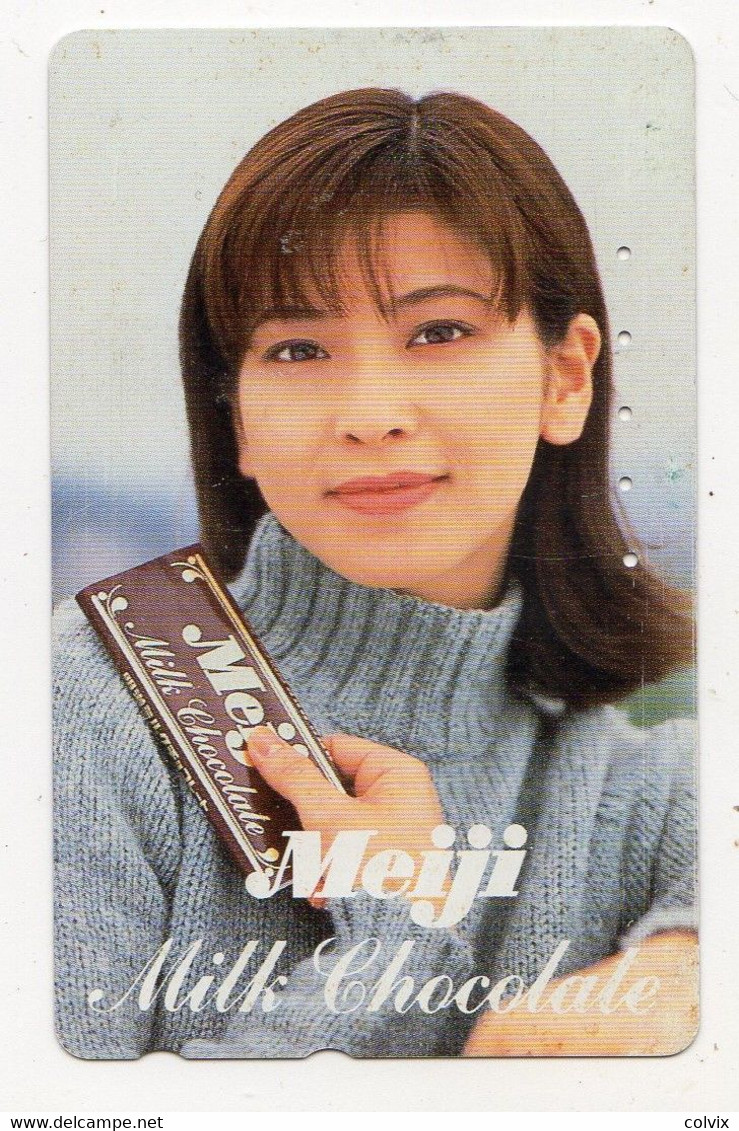 TELECARTE JAPON CHOCOLAT MEIJI FEMME - Lebensmittel