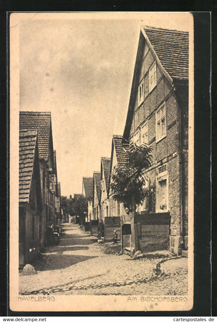 AK Havelberg, Strasse Am Bischofsberg Mit Baum - Havelberg