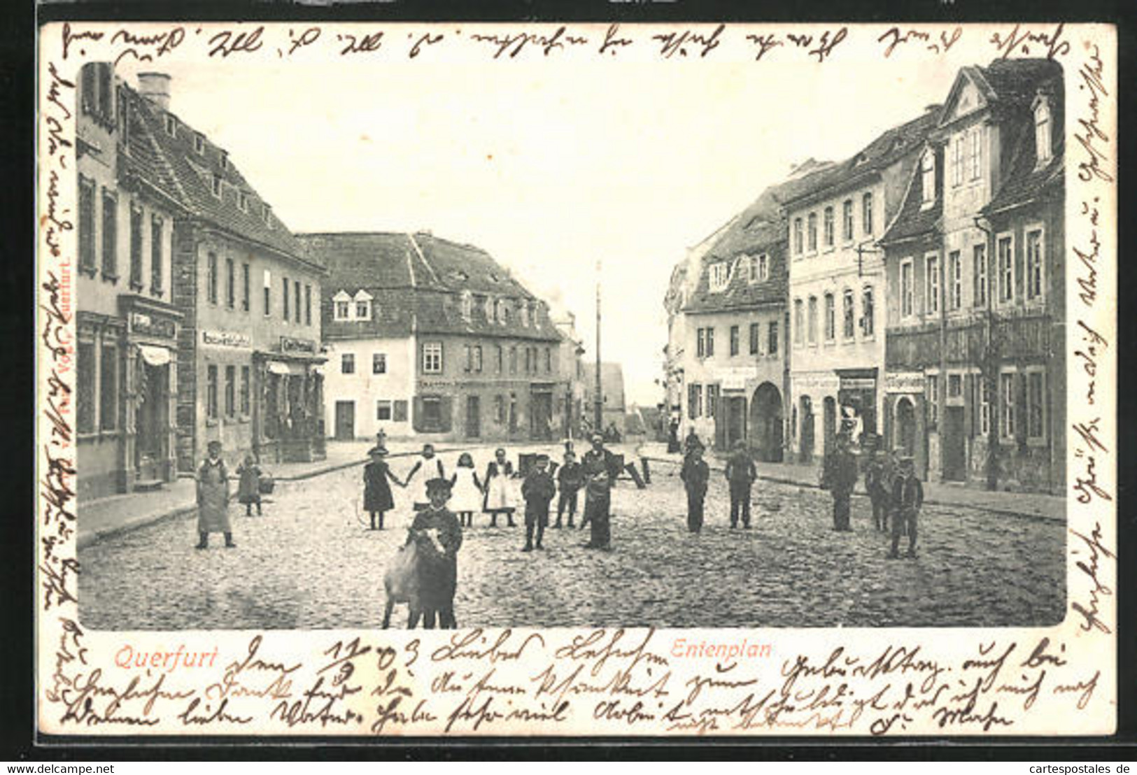 AK Querfurt, Entenplan-Strasse - Querfurt