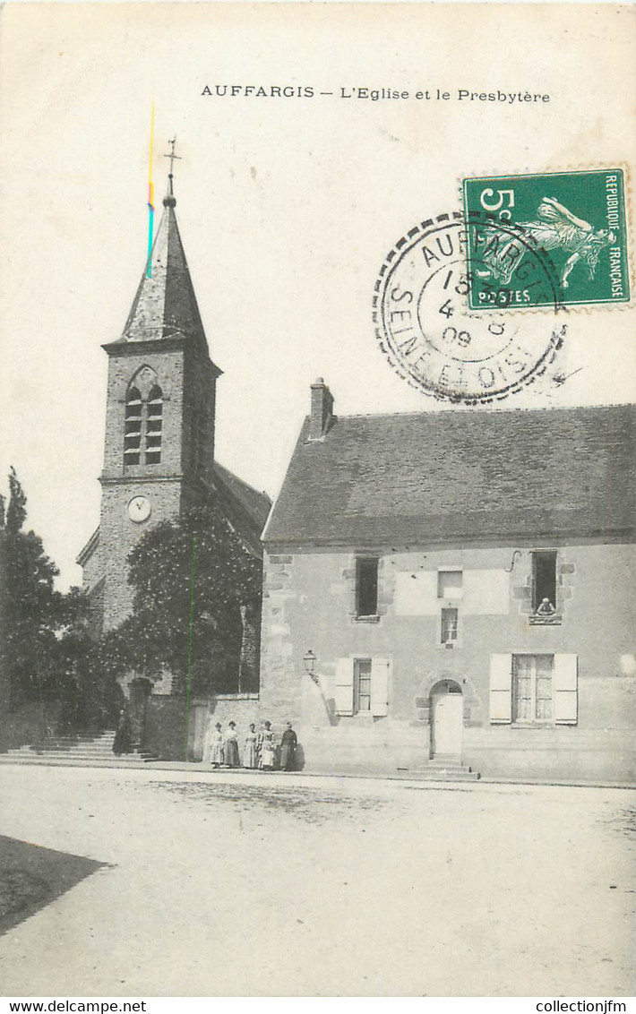 CPA FRANCE 78 "Auffargis, L'église Et Le Presbytère" - Auffargis