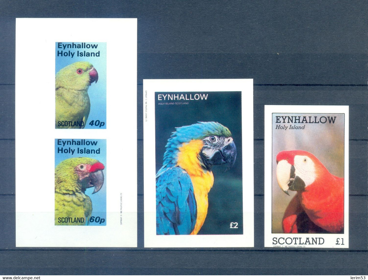 EYNHALLOW PARROTS  IMPERFORED MNH - Other & Unclassified