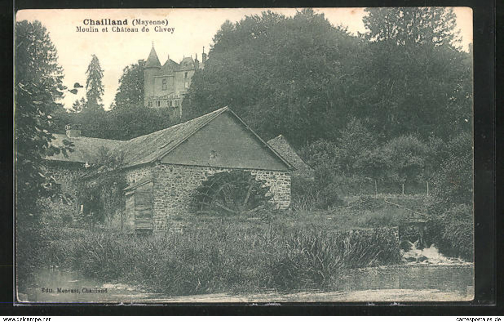 CPA Chailland, Moulin Et Chateau De Clivoy - Chailland