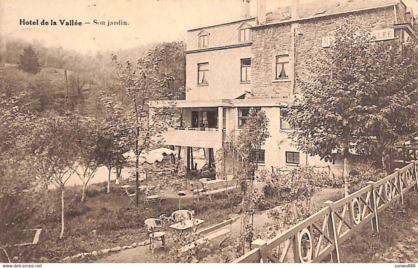 Lorcé Chevron - Hôtel De La Vallée, Jardin (griffe Lorcé Chevron 1928) - Stoumont
