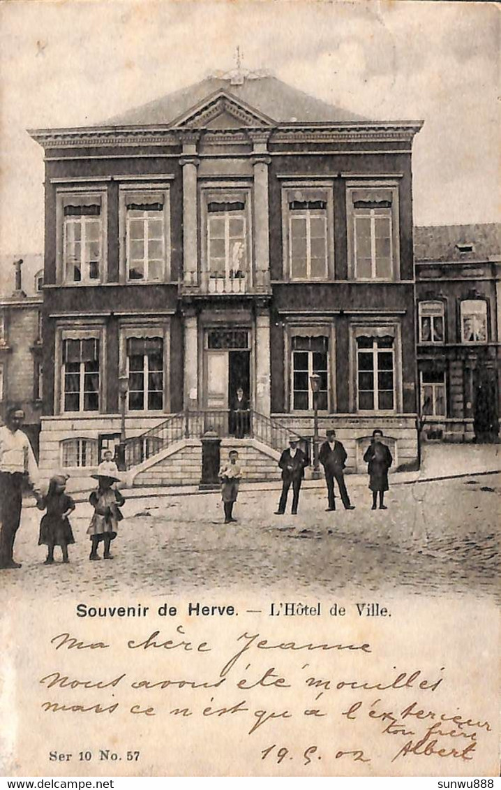 Herve - Hôtel De Ville (animée 1902- Vanderauwera Et Cie) - Herve